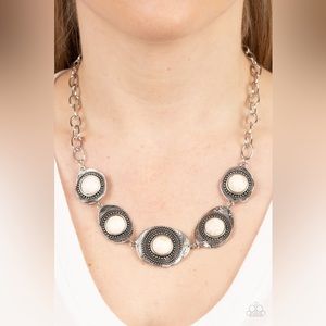 Homestead Harmony - White Necklace